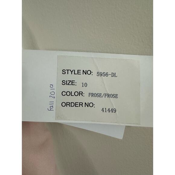 HAYLEY PAIGE OCCASIONS Formal Bridesmaid Dress Gown 5956-DL Pink Frose Sz 10 NWT - Picture 4 of 8